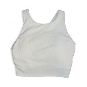White athletic Top with built in sports bra and pads